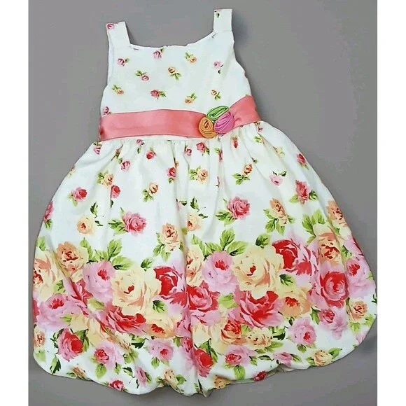 Girls Puff Dress 6 American Princess – Easter Wedding Flower Girl - Picture 2 of 9